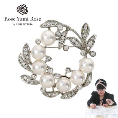 ふるさと納税 和泉市 【RoseYumiRose】フラワーサークルパールブローチ