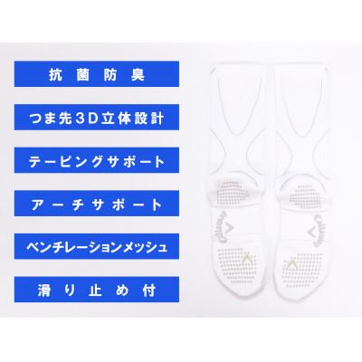 ふるさと納税 松原市 キャロウェイゴルフ　メンズ　定番機能レギュラー丈ソックス　ホワイト　1足セット　C24993101 |  | 01