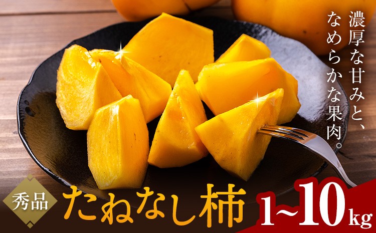 
                  たねなし柿 秀品 選べる内容量 1kg 2kg 3kg 4kg 5kg 6kg 7kg 8kg 9kg 10kg 株式会社農業福祉研究機構《9月上旬-11月上旬頃出荷》和歌山県 紀の川市 送料無料 フルーツ 果物 柿 たねなし かき 旬 旬のフルーツ お取り寄せフルーツ
                