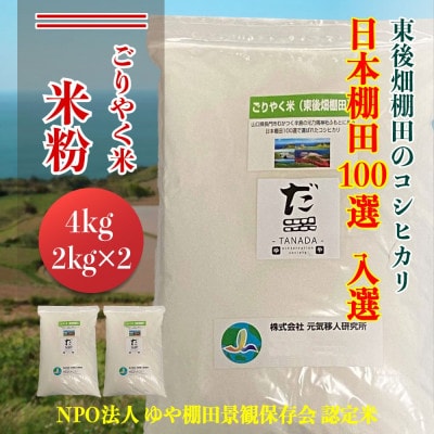「東後棚田こしひかり」米粉 4kg(2kg×2個)(1080)【1355764】