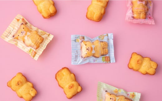 くまのマドレーヌ24個入り（レモン風味 詰め合わせ）焼き菓子 マドレーヌ 個包装 スイーツ デザート かわいい くま お菓子 メッセージカード プレゼント対応 横須賀 【パティスリーハダ】 [AKAM
