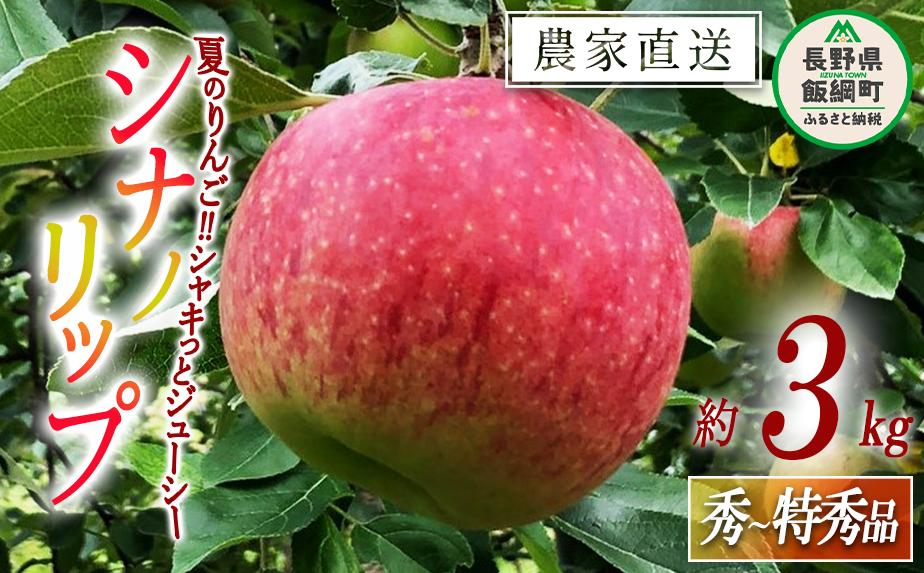 
            りんご シナノリップ 秀 ～ 特秀 3kg サイズおまかせ 井澤農園 沖縄県への配送不可 2025年8月中旬頃から2025年9月上旬頃まで順次発送予定 令和7年度収穫分 エコファーマー認定 減農薬栽培 化学肥料不使用 信州 果物 フルーツ リンゴ 林檎 長野 15000円 予約 農家直送 長野県 飯綱町 [0873]
          