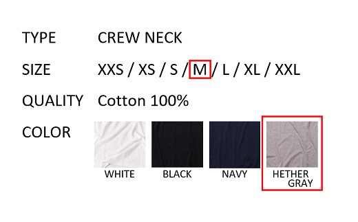 【Mサイズ】 EIJI T−SHIRT クルーネック ヘザーグレイ _SM16-4 ｜ 服 Tシャツ ティーシャツ 国産 日本製 大阪府 阪南市