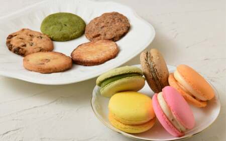 （冷凍）patisserie petit ami スイーツ マカロン 5個入2箱 と クッキー 20枚入2箱 【pett0005】