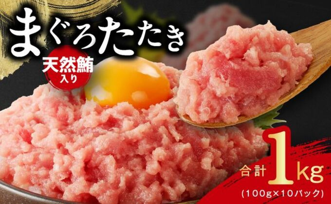 099H4046 【天然鮪使用】ねぎとろ 1kg 小分け 100g×10パック【小分け 海鮮丼 人気 オススメ 小分け 冷凍 簡単調理 一人暮らし 東洋冷蔵】