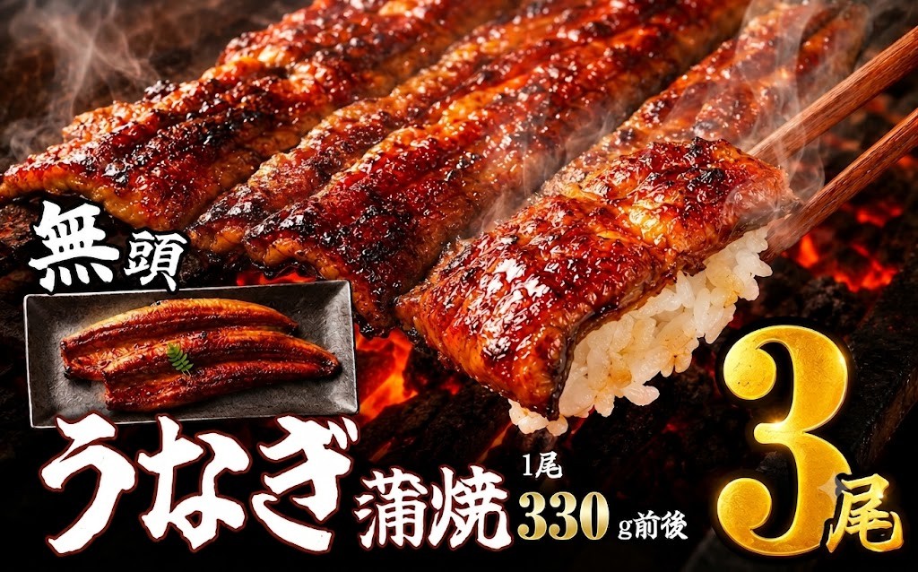 
                  うなぎ 訳あり 3尾 約1kg 無頭 | うなぎ蒲焼 鰻 ウナギ unagi 特大 蒲焼き 蒲焼 かば焼き 人気 肉厚 ふっくら 小分け 不揃い 規格外 家庭用 真空パック 個包装 冷凍 福岡県 須恵町 サンフーズ S10200502
                