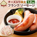 【ふるさと納税】チーズ入り 極太フランク ソーセージ 1.2kg 300g×4個 セット ウインナー 小分け 5本入り チーズ おつまみ 豚肉 冷凍 大分県産 国産 送料無料