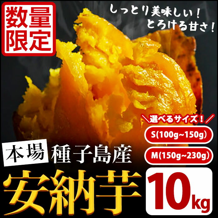 【ふるさと納税】＜先行予約受付中！2025年10月中旬頃より順次発送予定＞サイズが選べる！種子島産 安納芋(S～Mサイズ・10kg) 特産品 いも イモ 安納いも 野菜 芋類 スイーツ おやつ 本場 焼芋 焼き芋 生芋【JA種子屋久】