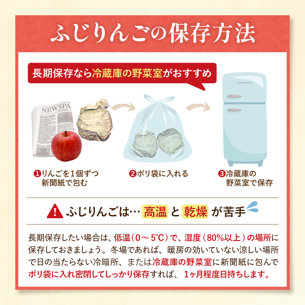 【2026年産】 樹上完熟ふじりんご 赤秀 5kg箱（16、18、20個詰め） 山形県 東根市 JA提供 hi001-051_イメージ3