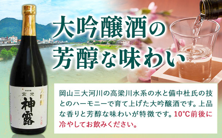 大吟醸と純米吟醸の飲み比べセット 神露 大吟醸 純米吟醸 720ml 各1本 計2本 《90日以内に出荷予定(土日祝除く)》 清酒神露醸造元 神露酒造株式会社 岡山県 浅口市 日本酒 酒 送料無料