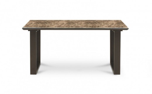 150ガラストップテーブル【4本脚／ブロンズ】