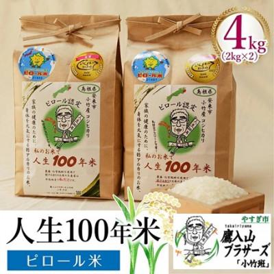 ふるさと納税 安来市 ピロール米コシヒカリ (白米) 2kg×2袋