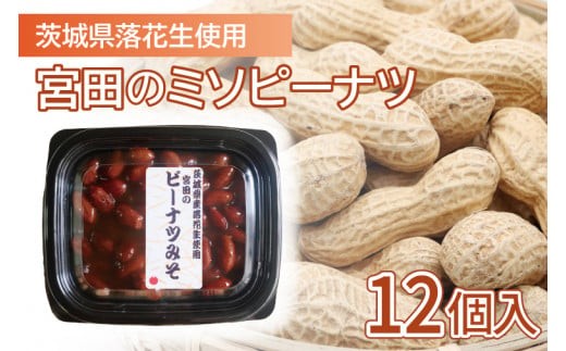 
                  茨城県落花生使用　宮田のミソピーナツ【宮田卯之商店 大粒 甘辛 ご飯のお供 おつまみ 肴 水戸市 茨城県】（EL-1）
                
