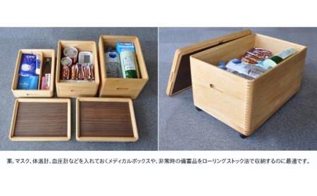 収納 ボックス おしゃれ ひのき 木製 道具箱 大人用 ヒノキ 木材 インテリア 家具 ケース ウッド ラック 市川木工 桧 大人の道具箱  Aセット( 人気棚 ふるさと納税棚 ふるさと棚 furus