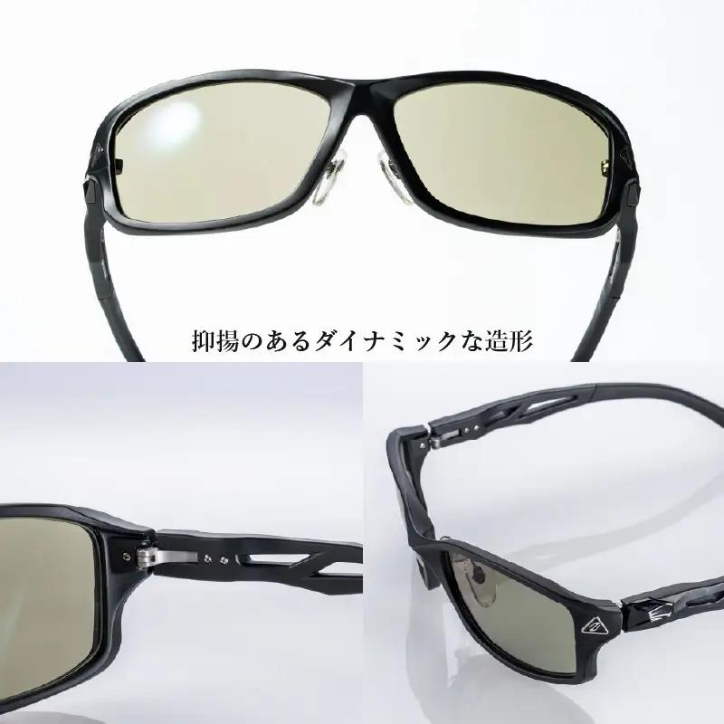 Zeque（ゼクー）偏光サングラス STELTH（ステルス）F-1924 クリアブラック / イーズグリーン（ブルーミラー） - スポーツから日常まで、スタイリッシュに目を守る。