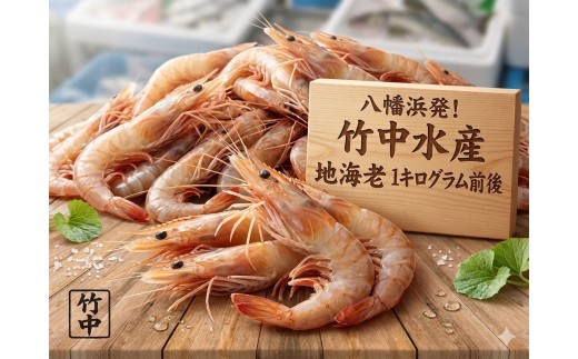 竹中水産の地海老(八幡浜産)約1キロ!＜C22-269＞_エビ えび 海老 地海老 魚介 魚介類 海鮮 鮮魚 冷凍 BBQ 簡単調理 愛媛 八幡浜 産直 産地直送 国産 人気 万能 【1113599】 YWTM087