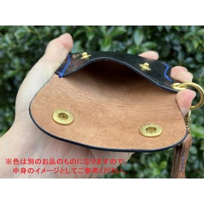 ふるさと納税 土佐清水市 鹿革の小銭入れ ストラップ付【ロゴ入り 深緑】ミニ財布 コインケース【R00688】 |  | 02