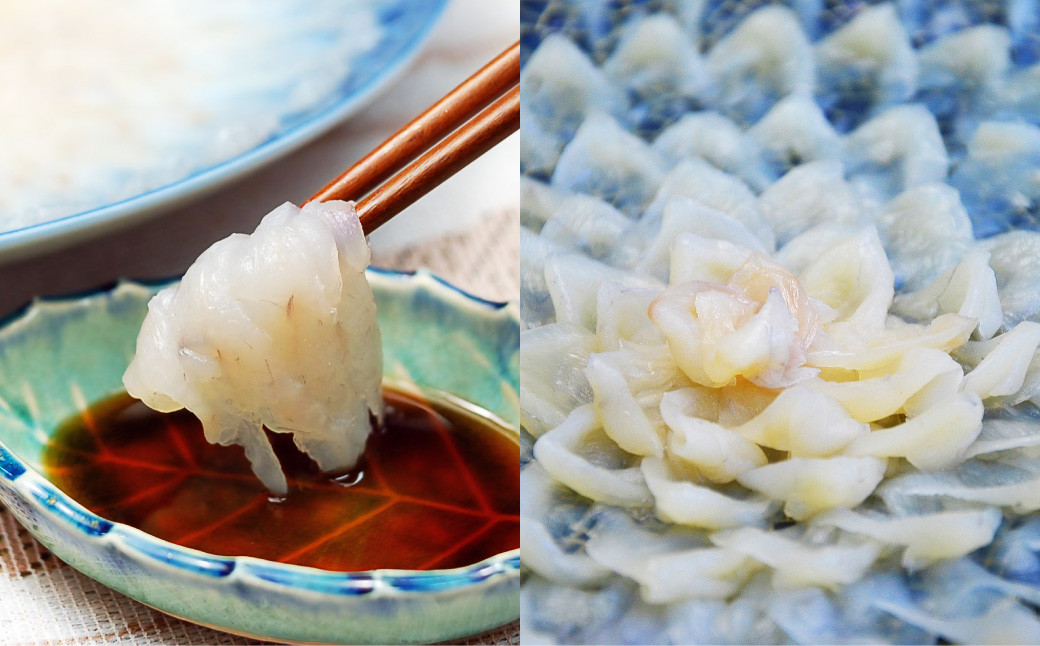 とらふぐ刺身 菊盛り 一尺 大皿 30cm ふぐ皮湯引き付 4人前 トラフグ フグ刺身 てっさ 冷凍 岡垣町