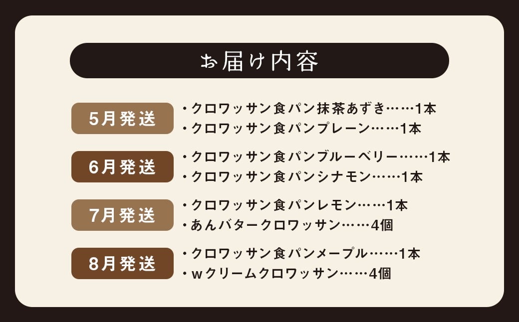 【全12回定期便】クロワッサン食パン定期便 長崎市