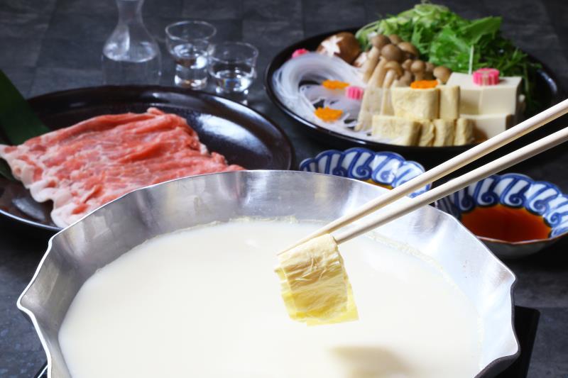 【松山閣】自家製豆乳のゆばしゃぶセット（2～3人前）