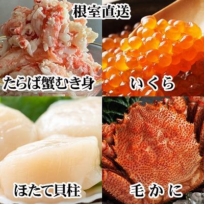 ふるさと納税 根室市 毛かに・いくら・ほたて・タラバガニむき身セット D-76020