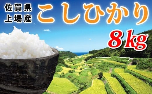 
            佐賀県上場産こしひかり8kg
          