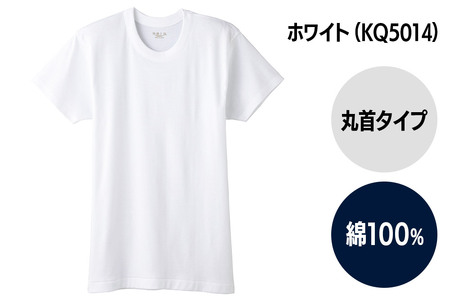 GUNZE【快適工房】半袖丸首 ホワイト（KQ5014）LLサイズ 6枚 肌着 メンズ 男性用