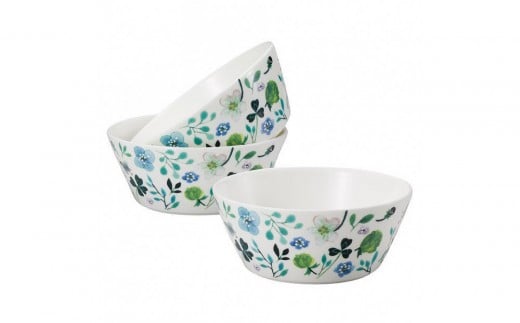 
            ナルミ アンナエミリア ボウル (クローバーガーデン) 14cm 3点セット 51854-23166P
          