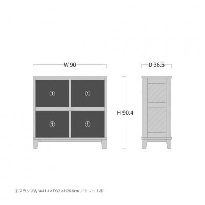 ふるさと納税 旭川市 旭川家具 山室家具製作所 ココ キャビネット2段 ウォールナット_04588 |  | 03