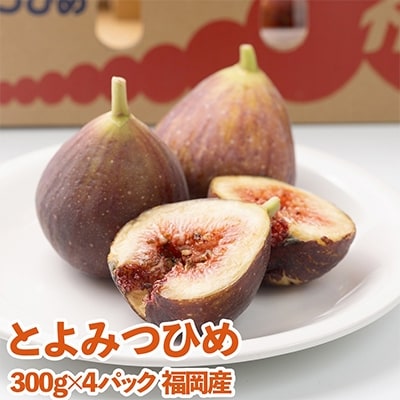 【先行受付】福岡ブランドいちじく「とよみつひめ」　約300g×4パック(大牟田市)【配送不可地域：離島・北海道・沖縄県・東北】