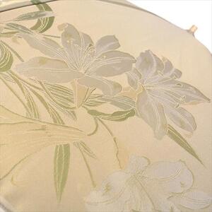 槙田商店【晴雨兼用】折りたたみ傘 ”絵おり” 百合：ベージュ