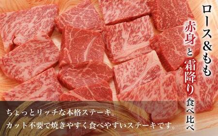 飛騨牛食べ比べミニステーキ　ロース・もも肉320ｇ　A5等級 ブランド牛 和牛   朝日屋 TR4228