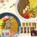 【ふるさと納税】無添加　みろくの薬膳　生カレー（チキン・ビーフ）各4食 本格 惣菜 冷凍 セット 簡単 グルメ 時短 送料無料 U08-07