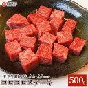 【ふるさと納税】＜伊予牛絹の味（A4,A5）コロコロステーキ 合計500g（250g×2）＞ ※翌月末迄に順次出荷します。牛肉 黒毛和牛 国産 モモ 赤身 やわらかい サイコロ 角切り 小分け BBQ バーベキュー 焼肉 やきにく 鉄板焼き 青野精肉店 愛媛県 西条市【冷凍】