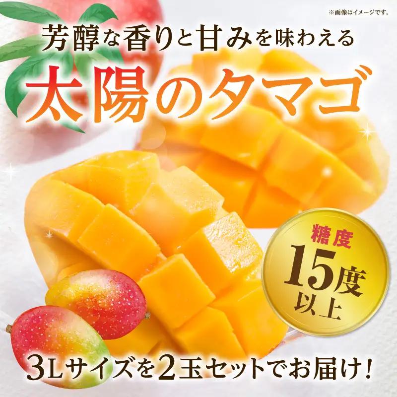 太陽のタマゴ マンゴー 太陽のタマゴ[宮崎 3L 2玉 糖度15度以上]