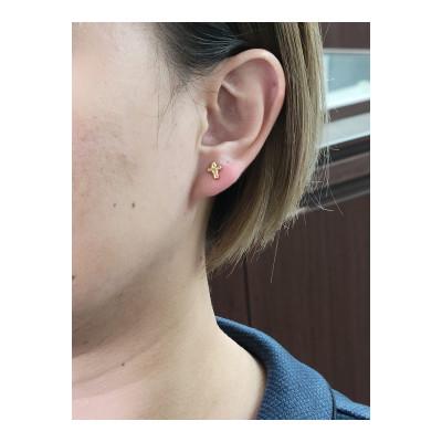ふるさと納税 松山市 K18　クロス　ピアス |  | 02