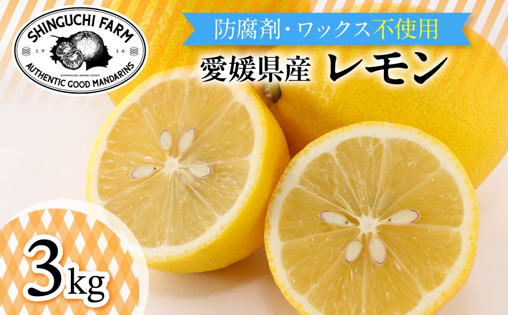 
                  ＜皮まで食べられる＞愛媛育ちのレモン 3kg 防腐剤・ワックス不使用＜C70-20＞【1470687】 YWTK020
                