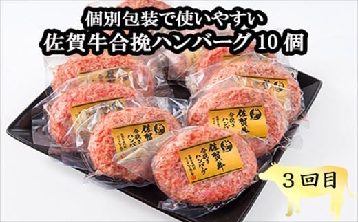 「定期便全3回」 佐賀牛 ステーキ250g×2・焼肉360g・ハンバーグ140g×10個 (合計2.26kg) 寄附翌月から発送 A5〜A4等級 ギフト 贈り物 「2023年 令和5年」