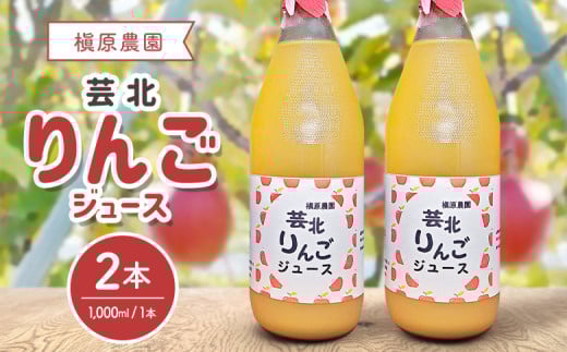 りんごジュース 芸北りんご 槇原農園 果汁100% ストレートジュース 1,000ml 2本_MA077_003