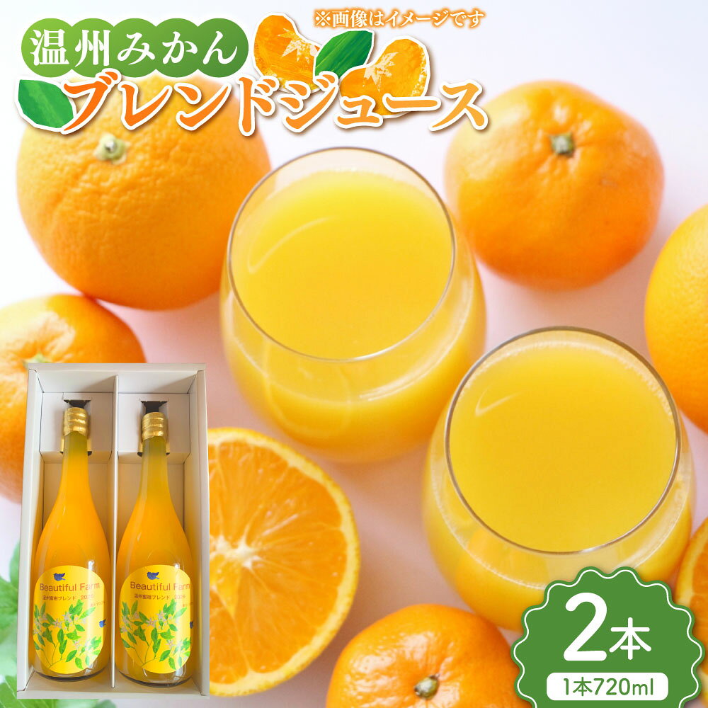 【ふるさと納税】【数量限定】温州みかんブレンドジュース 計1440ml（720ml×2本セット） ジュース フルーツジュース ブレンドジュース 果汁100％ 温州みかん みかん ミカン 蜜柑 フルーツ くだもの 果実飲料 飲料 ドリンク 送料無料 【2026年4月上旬～10月上旬発送予定】