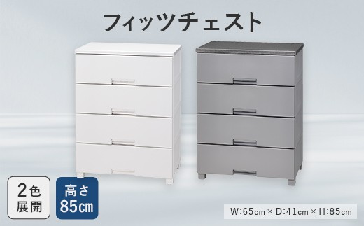 
                  【選べるカラー】Fits 暮らしに寄り添う フィッツチェスト 6504 ホワイト グレー F25R-049
                