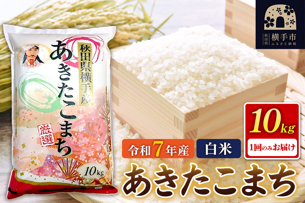 《令和7年産》秋田県横手産あきたこまち 10kg(10kg×1袋) [秋田県産 あきたこまち 秋田こまち]