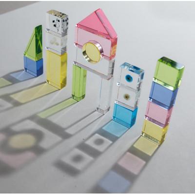 ふるさと納税 河内長野市 おもちゃを閉じ込めたアクリル積み木 36ピース ブルー HIKARINOTOY |  | 01