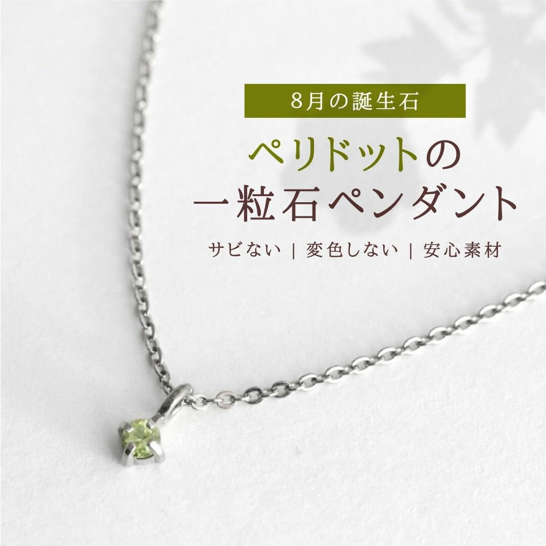 【ふるさと納税】純チタン ペリドット 一粒石 ペンダント 誕生石 ネックレス 変色しにくい ギフト 新潟県 弥彦村