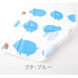 nordic+japan ガーゼハンカチ 4枚組 (光の恵+ヒツジPI+アヒルBU+ブタBU)【1638083】