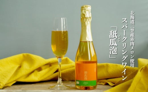 
                  【北海道三笠産メロン使用】スパークリングワイン《甜瓜（メロン）泡》375ml×1本 | スパークリングワイン ワイン スパークリング 発泡酒 果実酒 メロンワイン メロンスパークリング 甜瓜 メロン泡 甜瓜泡 赤肉メロン メロン 美暁 北海道産メロン 三笠産メロン フルーツワイン お酒 酒 アルコール 375ml 1本 フルーツ酒 お取り寄せ 北海道 三笠市 三笠【01052】
                