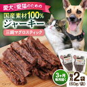 【ふるさと納税】【全3回定期便】三崎マグロスティック ジャーキー（60g×2袋） ペット 愛犬 愛猫 おやつ ご褒美 ごはん 猫 犬 てづくり 国産 ドッグフード 【ペットフードYM japan】[AKEX031]