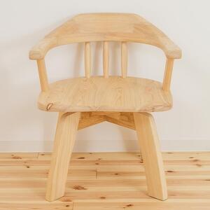 【幅58 奥行54 高さ67 座面高40】高さ変更可能 ヒノキダイニングチェアーC-623回転1脚