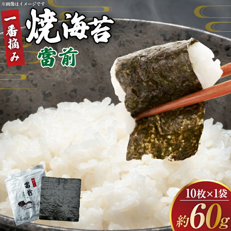 【ふるさと納税】のり 焼海苔 當前 一番摘み 10枚×1袋 [当前 宮城県 気仙沼市 20565056] 海藻 海苔 焼きのり 焼き海苔 おにぎり 寿司 ご飯のお供 手巻き