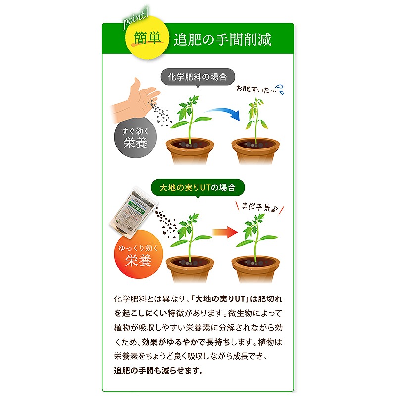 ニッコン オーガニック肥料 大地の実りUT 800g 有機肥料 石灰入り　H158-019